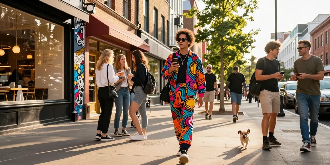 Trendy urban lifestyle in the vibrant streets of https://www.sukan8a.com/ showcasing colorful fashion and energetic city life.