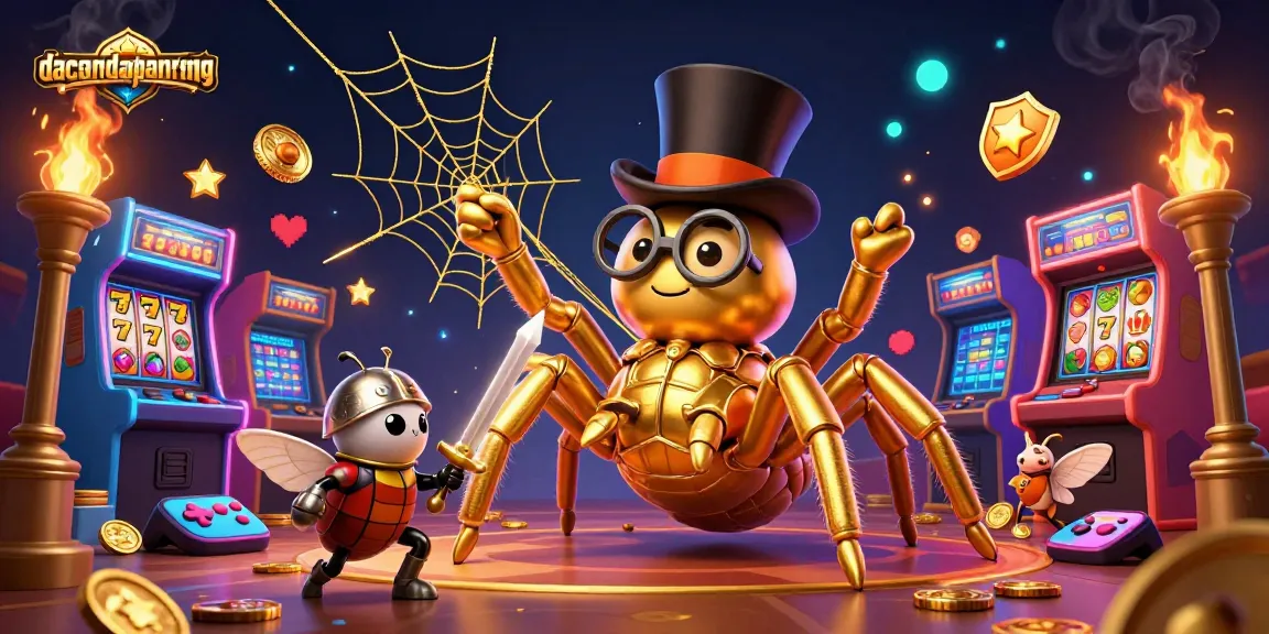 Engage with dacsandatphanrang's vibrant casino experience showcasing a golden tarantula and beetle knight.