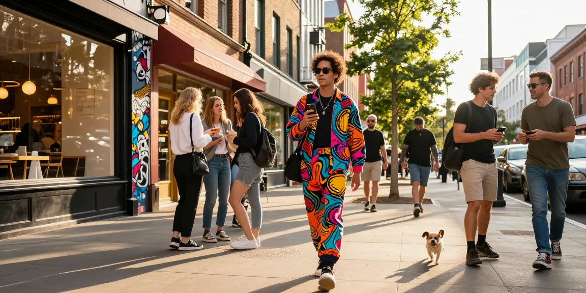 Trendy urban lifestyle in the vibrant streets of https://www.sukan8a.com/ showcasing colorful fashion and energetic city life.