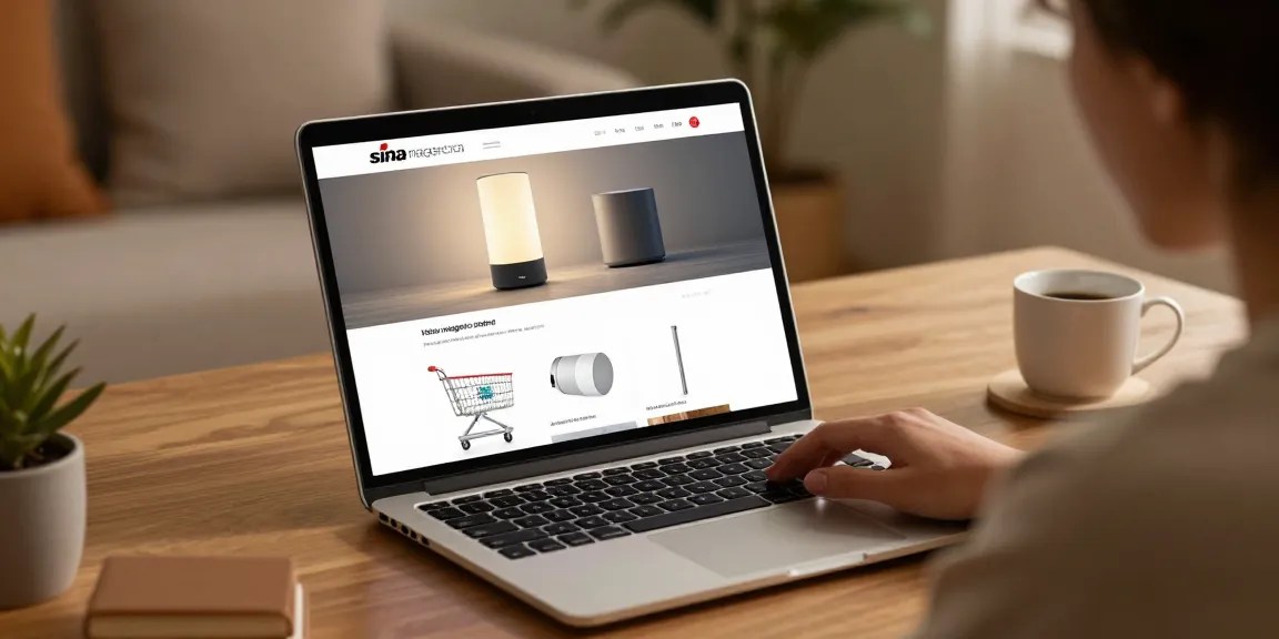 Sina magnetica LED lights featured in an online shopping experience with best deals and product reviews.