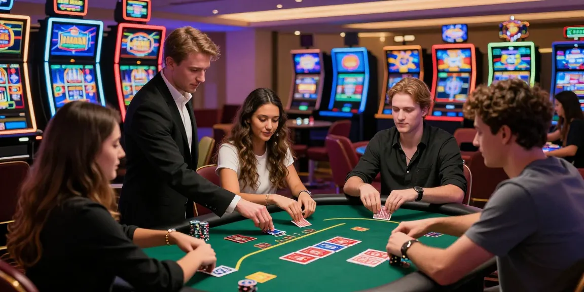 Experience the excitement at the best credit card casinos with vibrant gaming tables and engaging players.