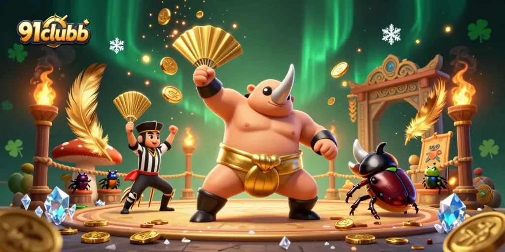 Experience the excitement of 91clubb with our dynamic gaming arena scene, showcasing thrilling action and visuals.